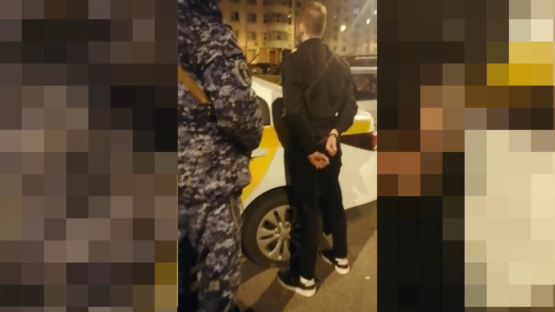 В Москве сотрудники Росгвардии задержали угонщика такси, уснувшего прямо в авто — видео