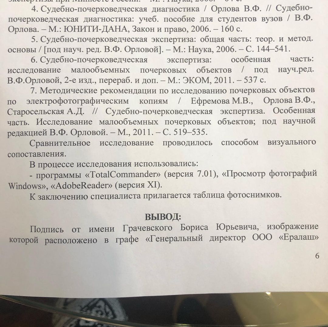 Экспертиза установила, что подпись Грачевского поддельная. Фото © Instagram / belotserkovskaia_official