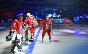 Товарищеский гала-матч Ночной хоккейной лиги в Большом ледовом дворце. Фото © Кremlin.ru