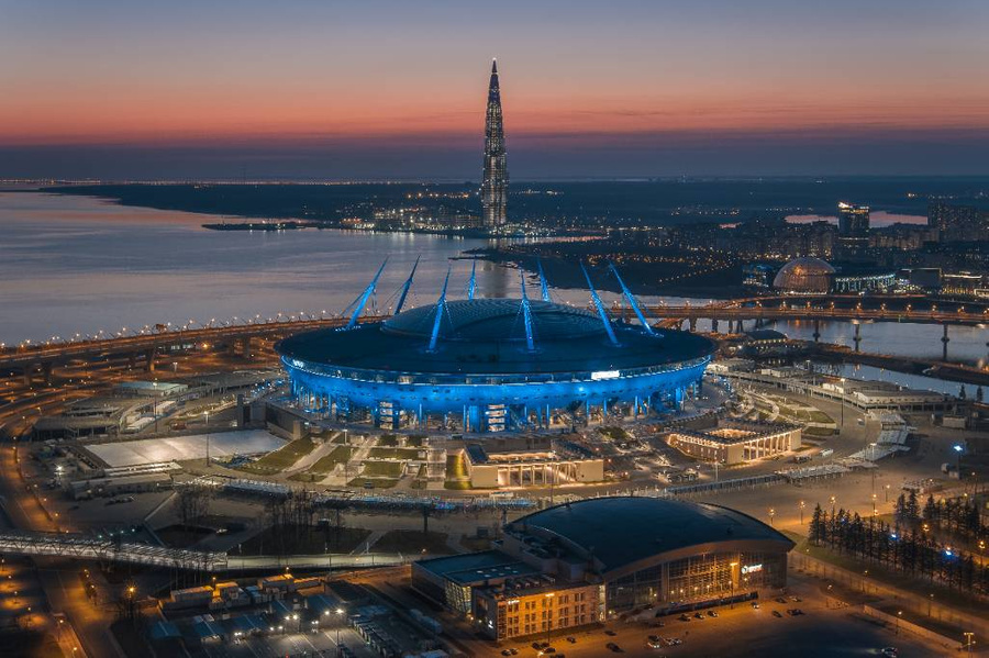 Стадион "Газпром-арена" на Крестовском острове. Фото © ТАСС / Забурдаев Станислав
