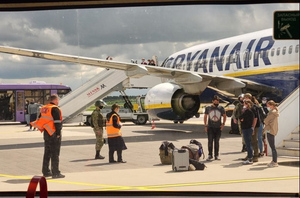 В Белоруссии возбудили дело из-за ложного сообщения о минировании самолёта Ryanair
