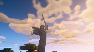 В преддверии 9 Мая школьники построили в Minecraft копию стелы "Родина-мать зовёт!"