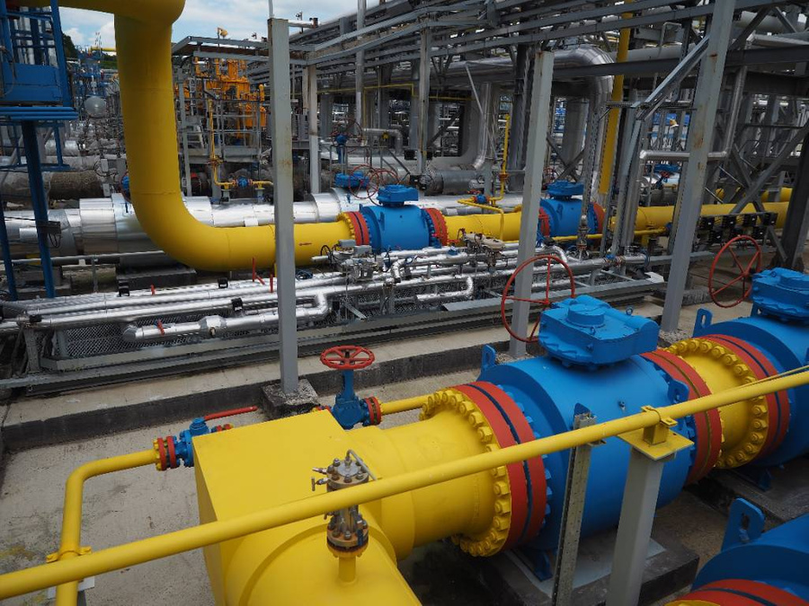 Комплекс подготовки и транспортировки газа КС "Краснодарская". Фото © ТАСС / Виталий Тимкив 