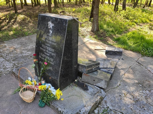Под Львовом вандалы в ночь на 9 Мая разрушили памятник советским солдатам