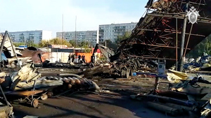 Следком показал последствия пожара и взрывов на автозаправке в Новосибирске
