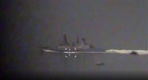 Минобороны показало видео инцидента с британским эсминцем в Чёрном море
