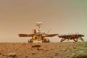 Опубликовано видео посадки китайского марсохода на поверхность Красной планеты