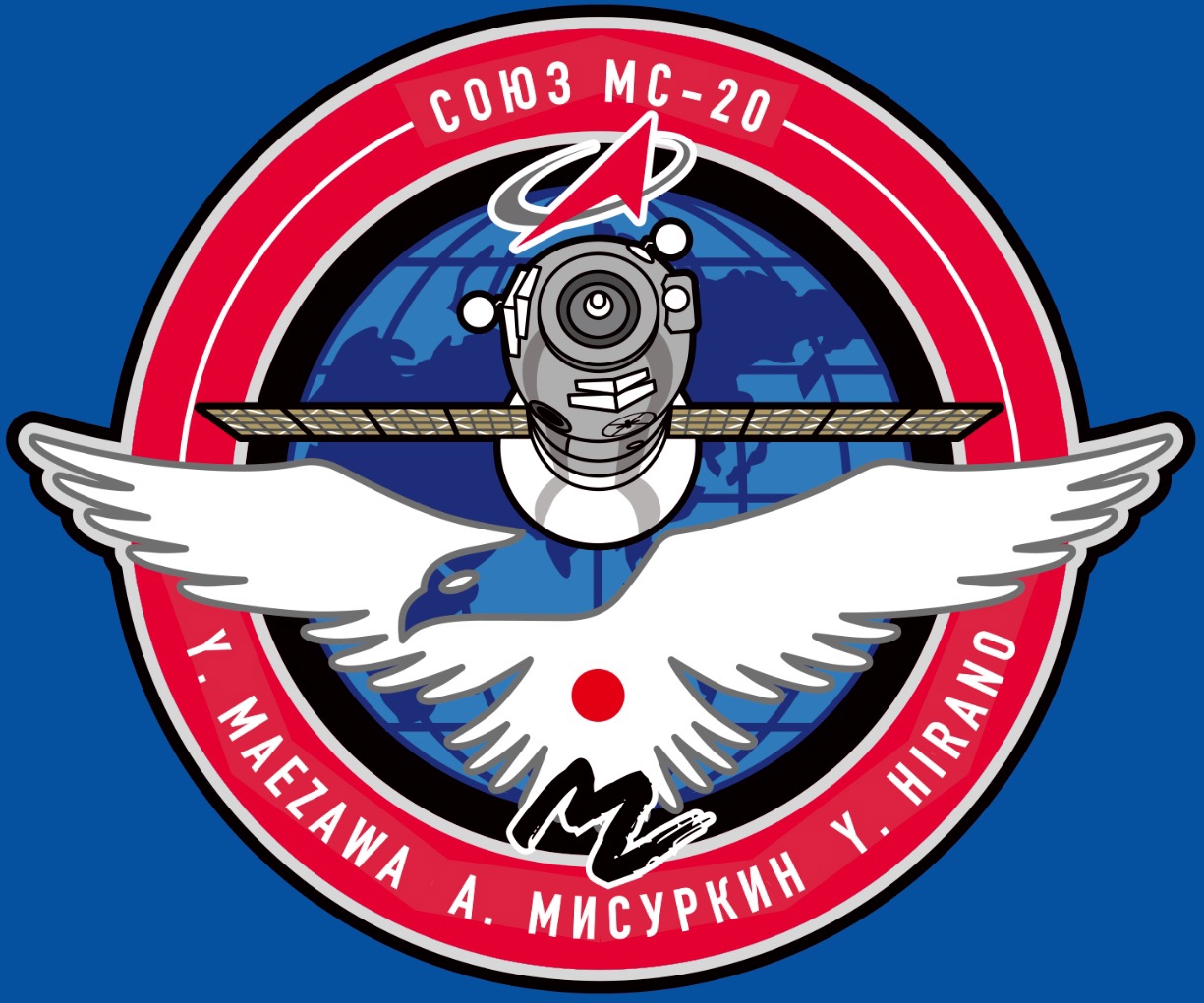 Эмблема миссии к МКС, в которой примут участие космические туристы из Японии. Фото © Космонавт Александр Мисуркин (vk.com)