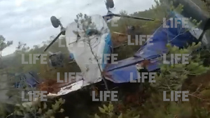 Лайф публикует первое видео с места жёсткой посадки Ан-28 в Томской области
