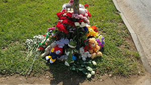 Москвичи организовали стихийный мемориал на месте ДТП, где студентка сбила троих детей