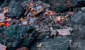 Лайф публикует видео с обломками Ан-26, которые прибило к берегу на Камчатке