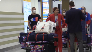 В Москве встретили российских саблисток, взявших золото Олимпиады в Токио
