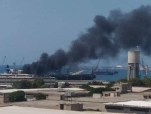 Взрыв прогремел на судне в сирийском порту Латакия