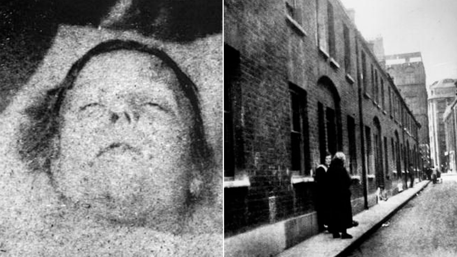 Убитая Мэри Энн Николз и место убийства. Фото © Wikipedia