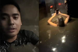 Друзья попали в страшную ловушку, когда во время наводнения вода хлынула в лифт, поднявшись до шеи