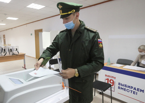 Явка на думские выборы в Вооружённых силах РФ составила 99,8%
