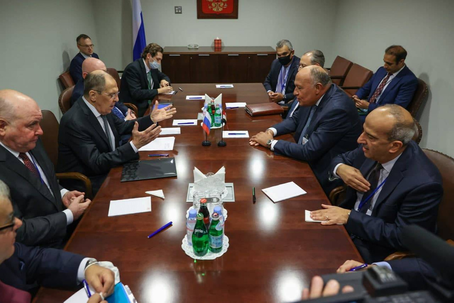 Встреча делегаций России и Египта. Фото © t.me / MID_Russia
