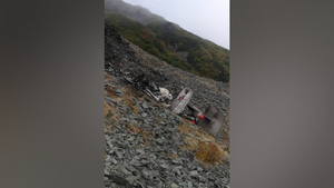 Появилось видео с места крушения вертолёта Ка-27 на Камчатке