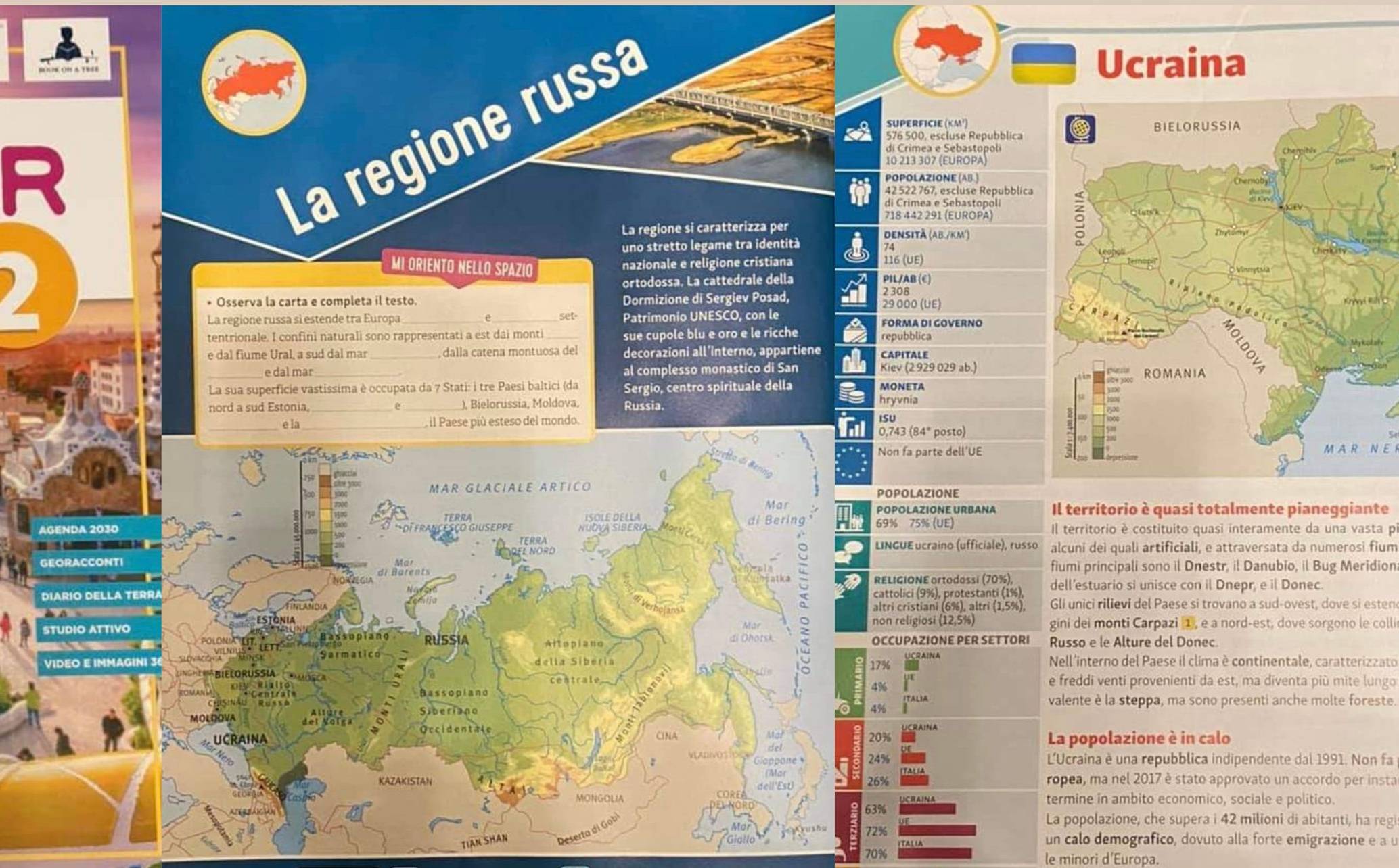 В итальянском учебнике Украину назвали российским регионом