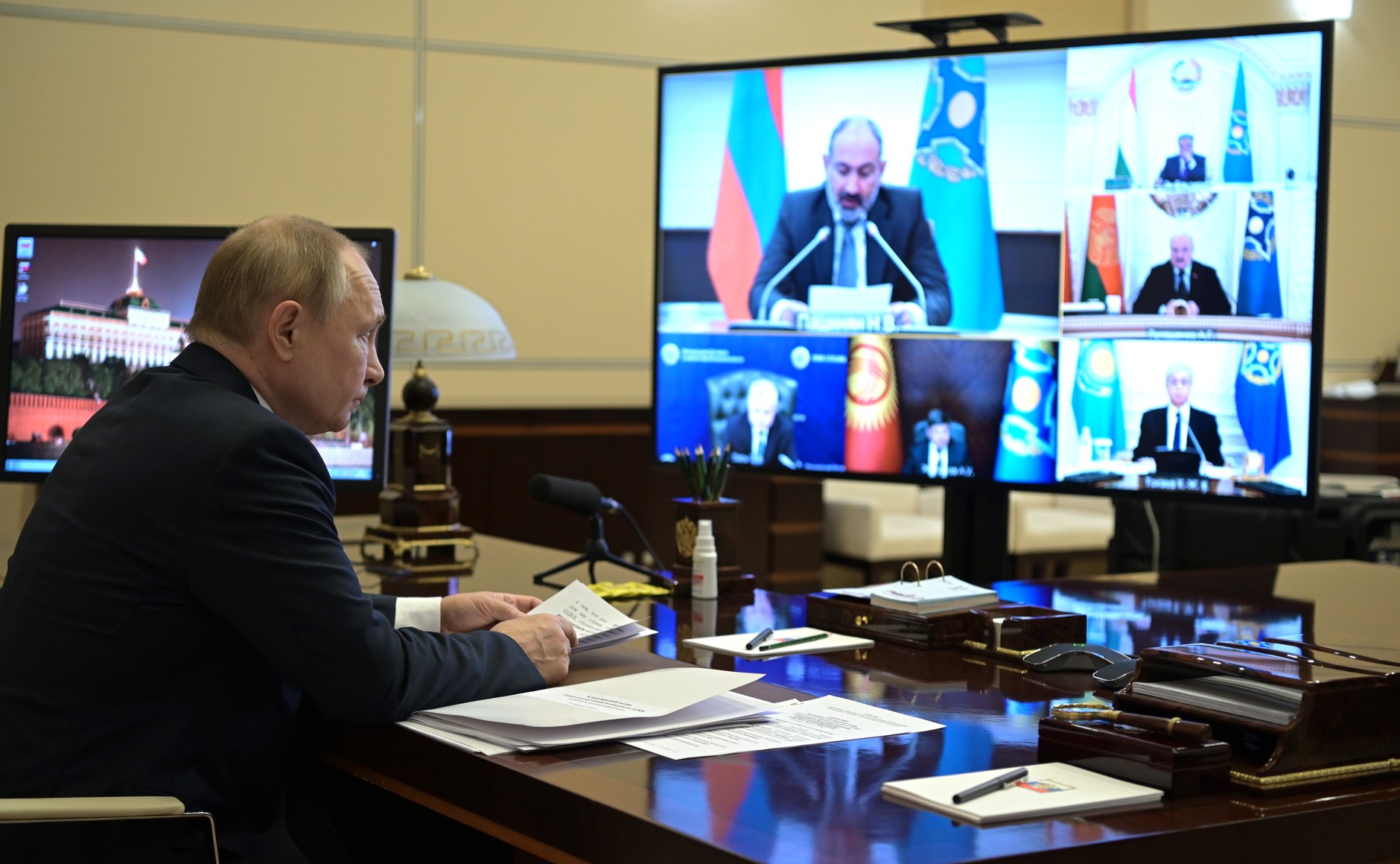 Владимир Путин принял участие во внеочередной сессии Совета коллективной безопасности Организации Договора о коллективной безопасности. Фото © kremlin.ru
