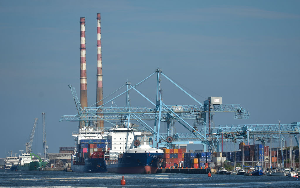 Вид на контейнерный терминал Дублина. Фото © Getty Images / Artur Widak / NurPhoto 
