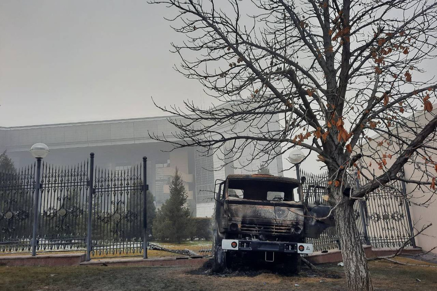 Последствия беспорядков в Алма-Ате © ТАСС / "Ведомости"