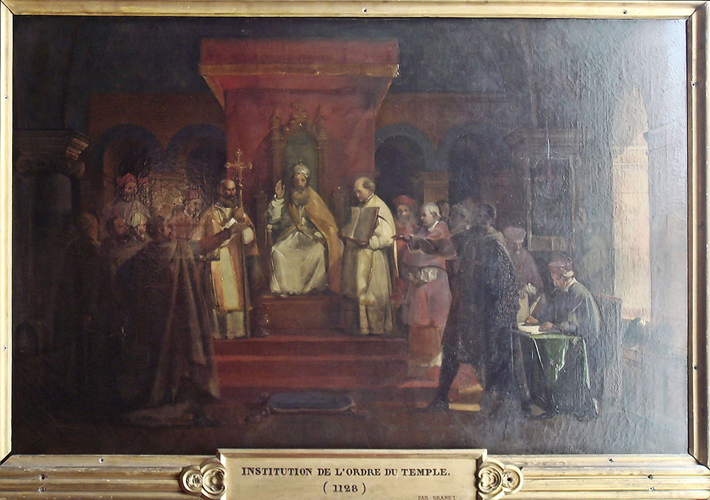 Франсуа Мариус Гране. "Папа Гонорий II, предоставляющий официальное признание ордену тамплиеров". Фото © Wikipedia