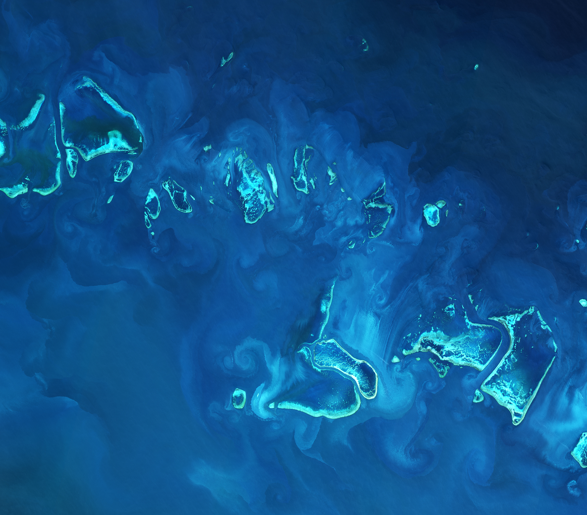 Снимок Большого Барьерного рифа из космоса. Фото © Flickr / European Space Agency