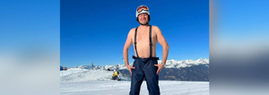 "Секс-машина на склоне": Губерниев восхитил подписчиков фото с голым торсом на лыжах