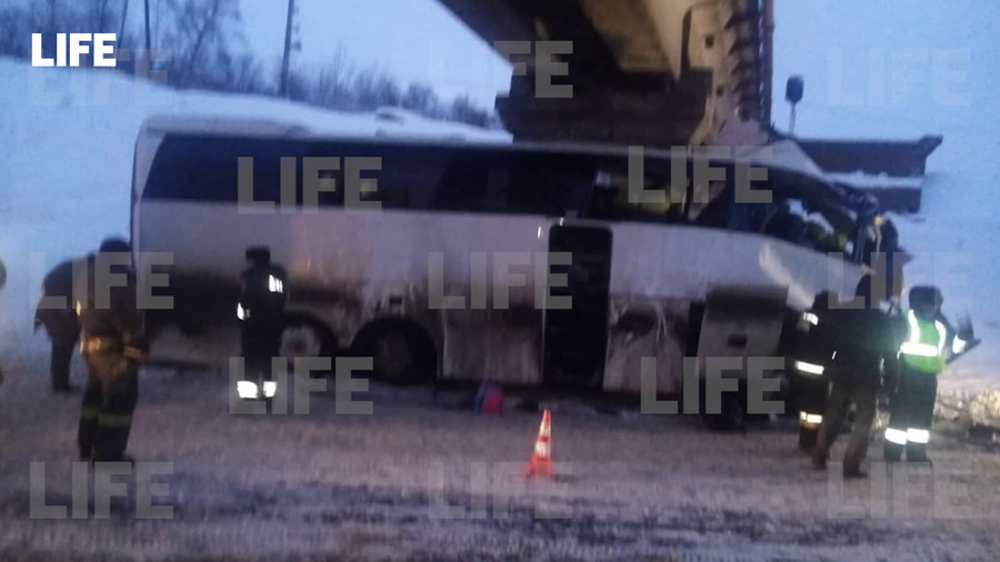 На месте ДТП с автобусом в Рязанской области © LIFE