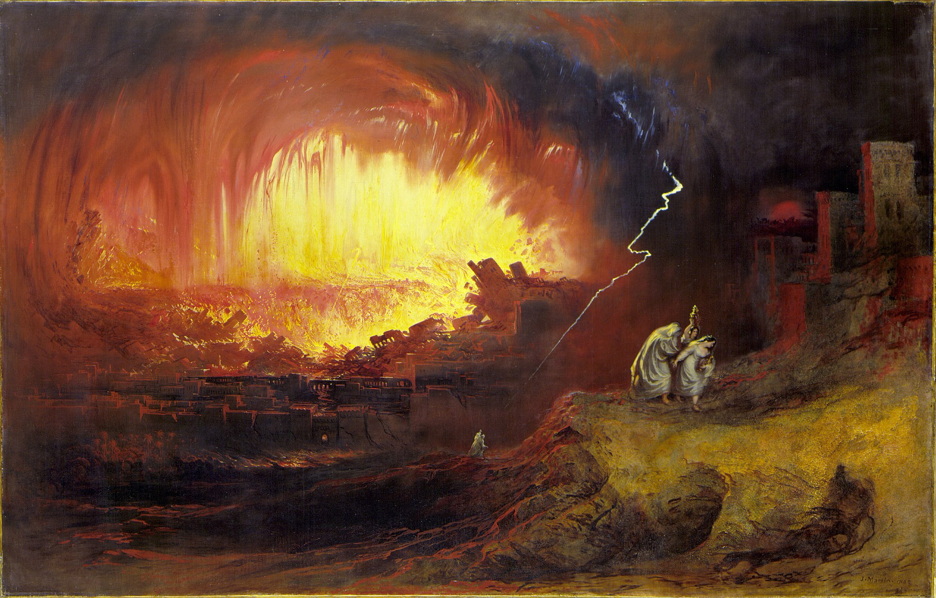 Джон Мартин. Уничтожение Содома и Гоморры, 1852 год