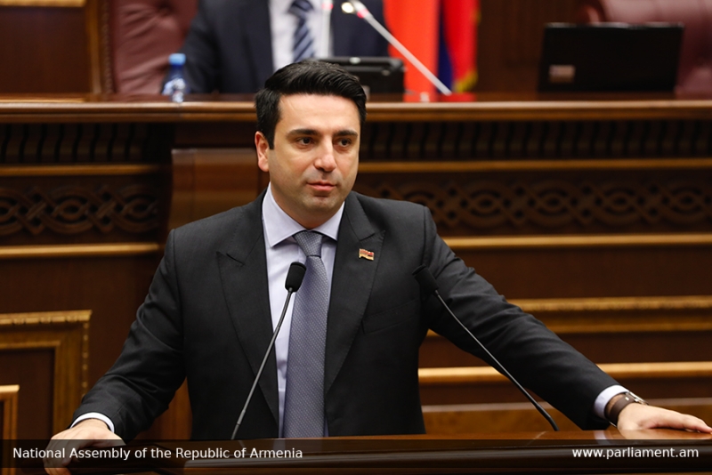 <p>Ален Симонян. Фото © Национальное собрание Армении</p>