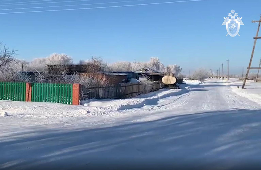 <p>Село Юрьевка, где произошло убийство. Кадр из видео © Следственный комитет РФ</p>