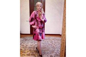 Евгения Рябека любит щегольнуть дизайнерскими платьями. Фото © Instagram (запрещён на территории Российской Федерации) / yevheniia_riabeka