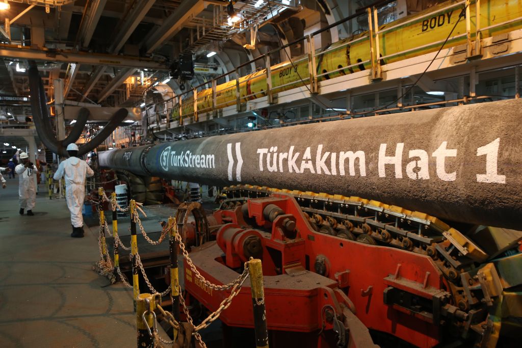 Строительство первой нитки газопровода "Турецкий поток", 2018 год. Фото © Getty Images / Isa Terli / Anadolu Agency
