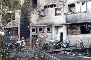 В подъезде повреждённого дома в Ейске возникла угроза обрушения балконов