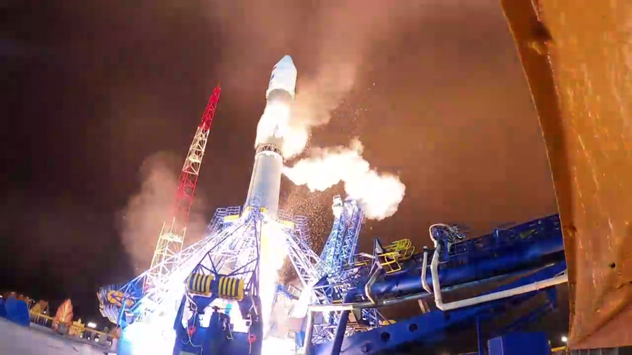 Запуск ракеты с первым спутником для "Сферы". Фото © Telegram / "Роскосмос"