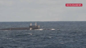Появилось видео пуска ракеты "Синева" с атомной подлодки в Баренцевом море