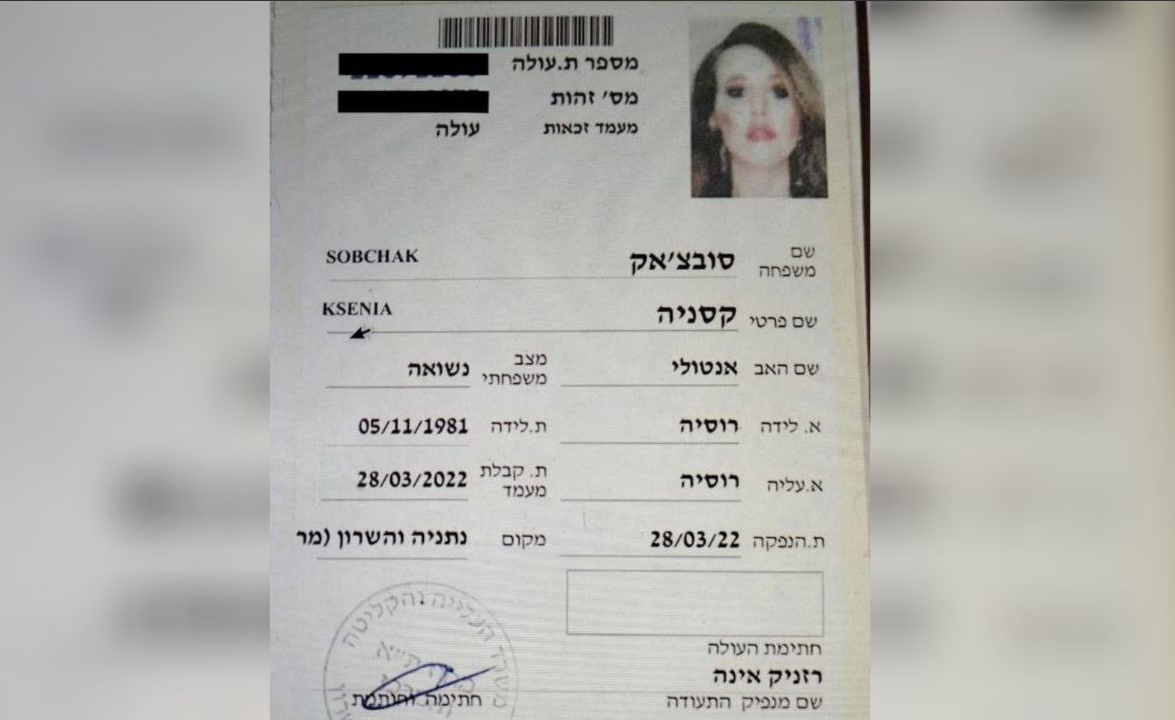 <p>Предполагаемый израильский паспорт Ксении Собчак. Обложка © t.me / <a href="https://t.me/tikandelaki/13457?single" target="_blank" rel="noopener noreferrer">Тина Канделаки</a></p>
