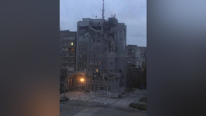 После обстрела ВСУ Алчевска из HIMARS разрушена гостиница "Металлург"