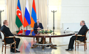 Опубликован текст совместного заявления Путина, Алиева и Пашиняна по итогам встречи в Сочи