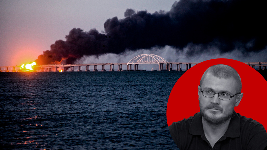<p>Пожар на одном из участков Крымского моста. Обложка © Getty Images / Vera Katkova / Anadolu Agency</p>