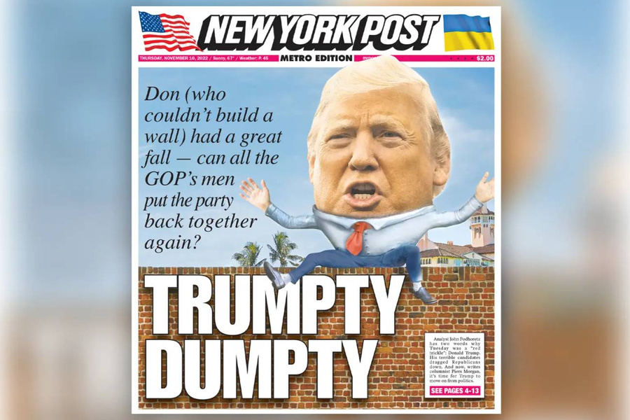 NY Post выпустила сатирическую обложку с Трампом. Фото © NY Post 
