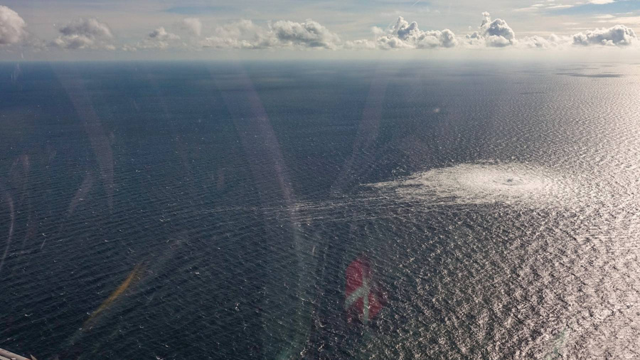 В Балтийском море из "Северного потока" выходит газ после взрыва. Фото © ТАСС / Zuma