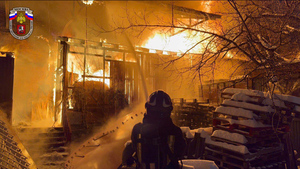 Пожар на цветочном складе на площади трёх вокзалов в Москве локализован