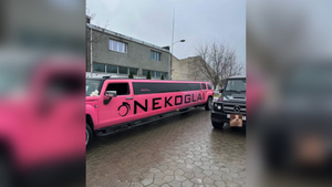 Выдворенного из России блогера Некоглая встретили в Кишинёве на розовом лимузине