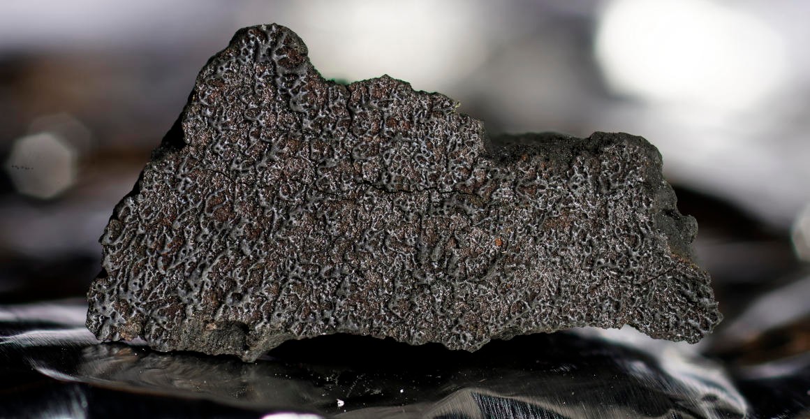 Фрагмент метеорита Уинчкомб в Музее естественной истории в Лондоне. Фото © Natural History Museum