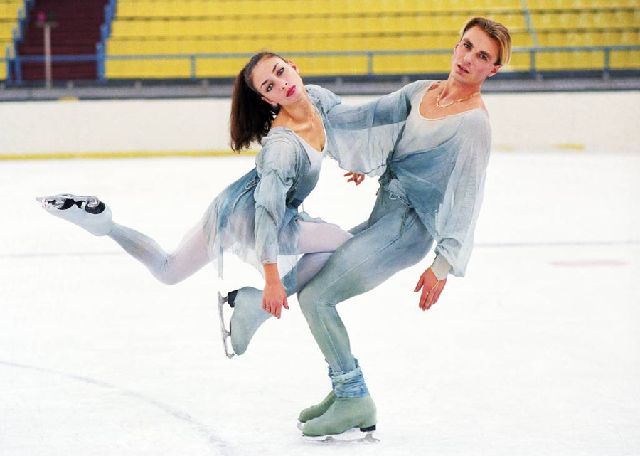 Майя Усова и Александр Жулин во время тренировки в 1992 году. Фото © ТАСС / Александр Яковлев