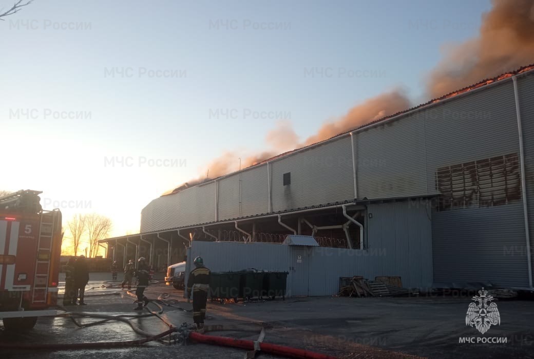 Пожар на складе в Волгограде. Фото © ГУ МЧС России по Волгоградской области