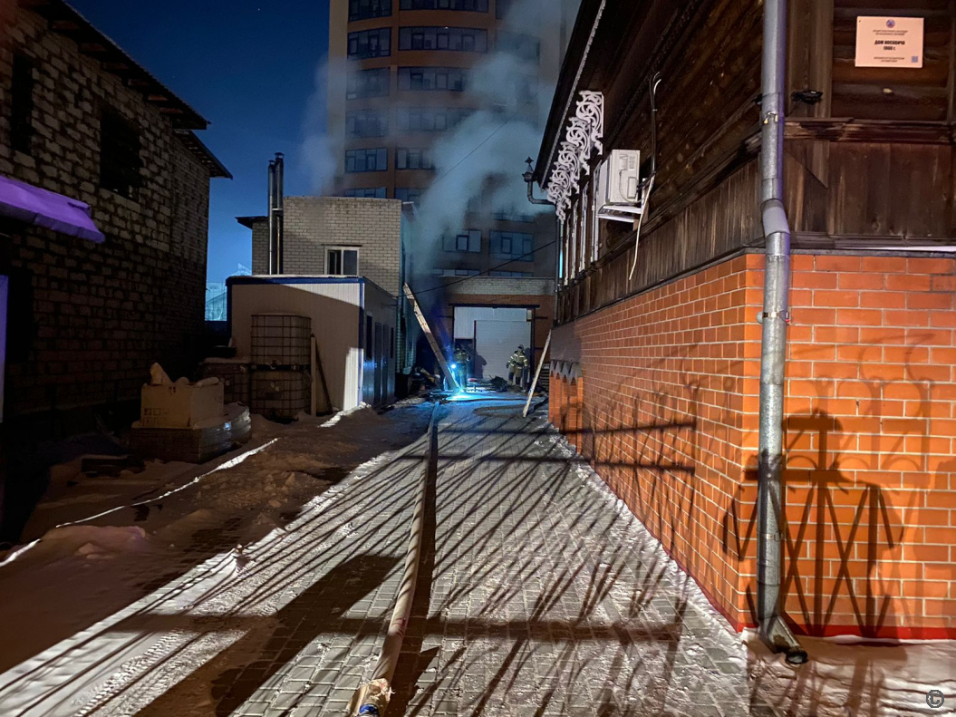 Место пожара в Барнауле. Фото © Официальный сайт города Барнаул